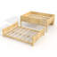 Lit superposé moderne Gaven avec tablettes de rangement et bois massif-126134992