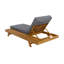 Ensemble de méridienne en bois d'acacia avec appui-tête réglable et coussins résistants à l'eau pour une détente en plein air-1861255584