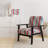 Vibrant Pink Striped Harmony Pattern - Upholstered Modern Arm Chair, Striped Pattern Accent Chair