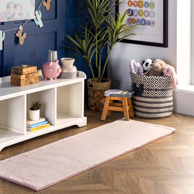 Tapis rose Aintzane, Tapis de couloir 2 pi 6 po x 8 pi