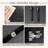 Free Standing Storage Cabinet with 5 Open Shelves Double Door Cabinet Metal Legs Black