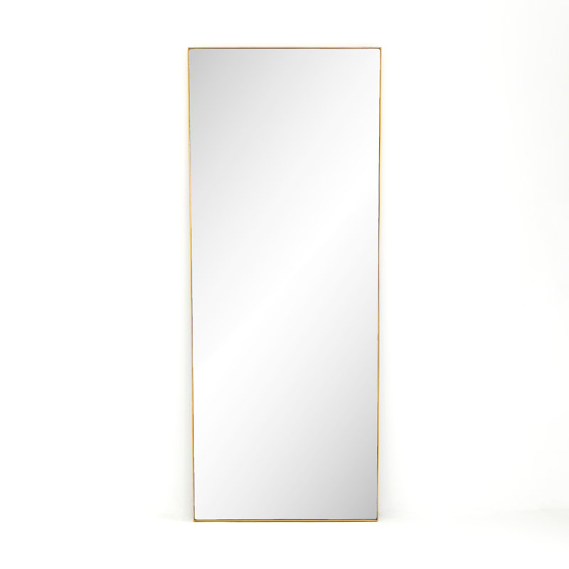 Bellvue Rectangle Metal Mirror, Brass