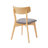 Hana Mid-Century Modern Rubberwood Dining Chair With Upholstered Seat-850843785-850843786
