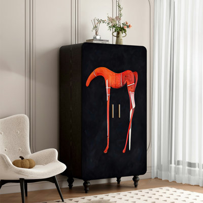 Modern simple double open doors wardrobe