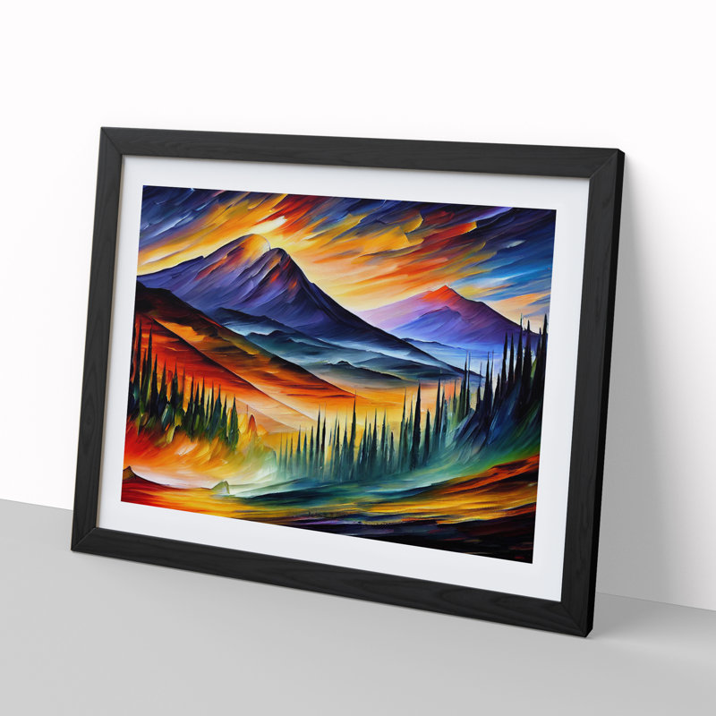 Mountain View Vol.6 Abstract - Framed Print, Black Framed, 46cm H x 64cm W x 2cm D