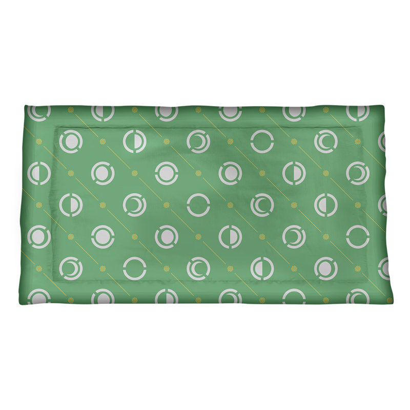 Taie décorative oreiller Classic Moon phases, Reine, Microfibre, Vert/jaune