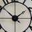 30.1-Inch Living Room Decorative Wall Clock, Crafted From Metal With Standard Arabic Numerals, Combining Timekeeping Function With Decorative Appeal. Black.
