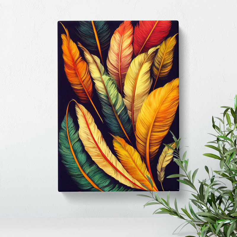 Plentiful Feathers - Wrapped Canvas Print, 50cm H x 35cm W x 3cm D