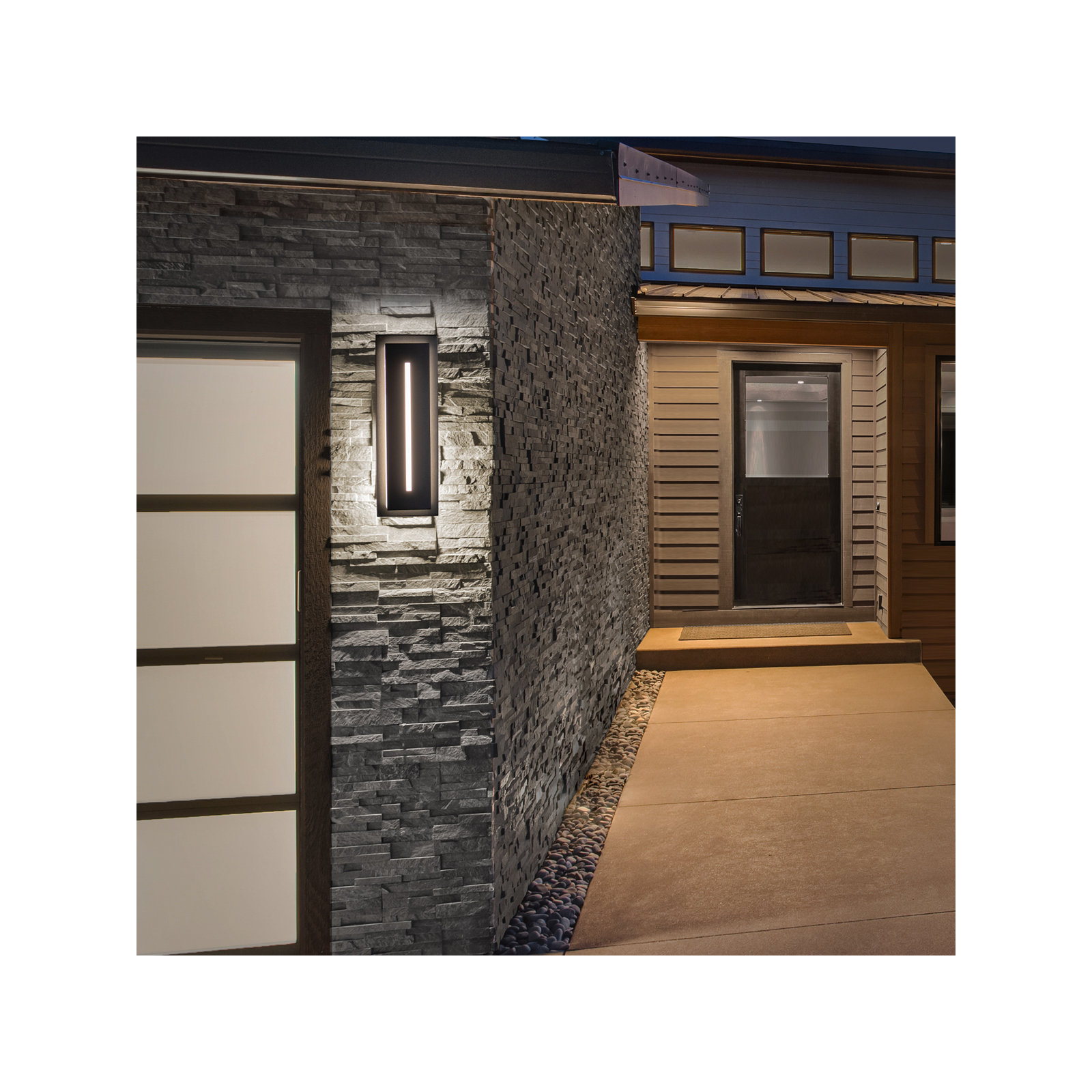 Midnight Outdoor LED Wall Light, 16" H, 3000K