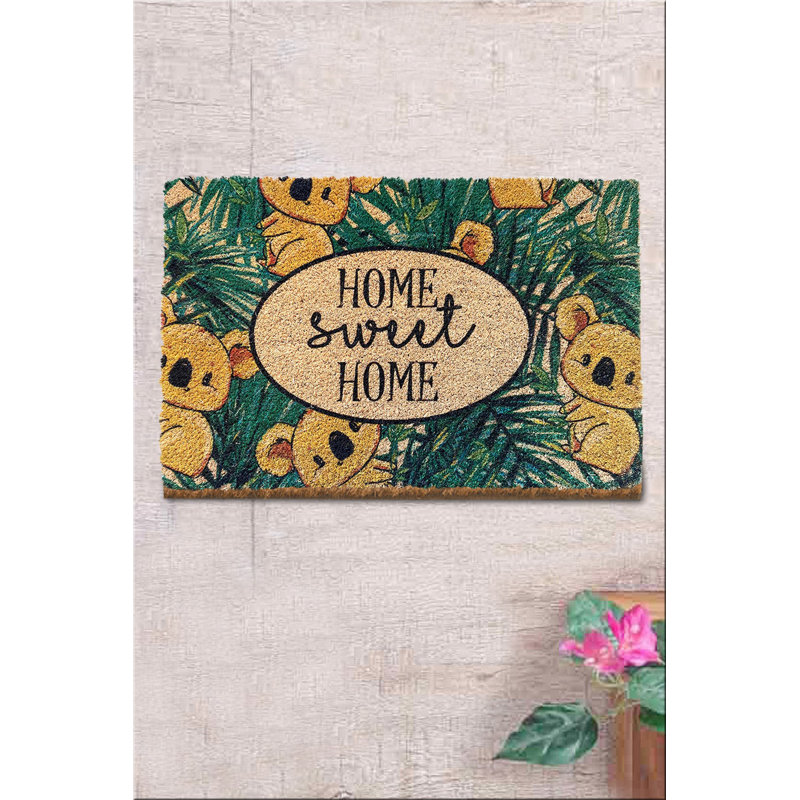 Durable Coco Doormat, 100% Coir, 15.7 x 23.6 inches | Thickness: 0.7-0.9 inches, PVC Non-Slip Underside | Easy to Clean, Machine Washable at 86°F | Ideal for Entryways, Eco-Friendly & Stylish Design