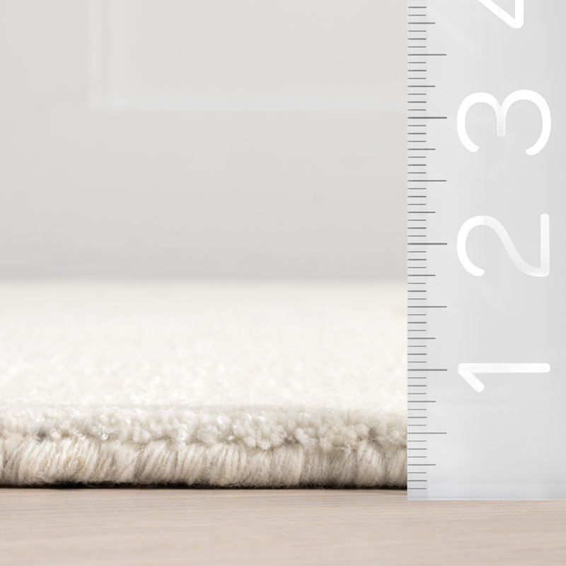 Tapis en mélange de laine moucheté Lahjar, Rectangle 8 pi 6 po x 11 pi 6 po