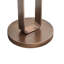 Bronze antique, table d'appoint ronde, plateau en métal de 15,82 po, piédestal ouvert