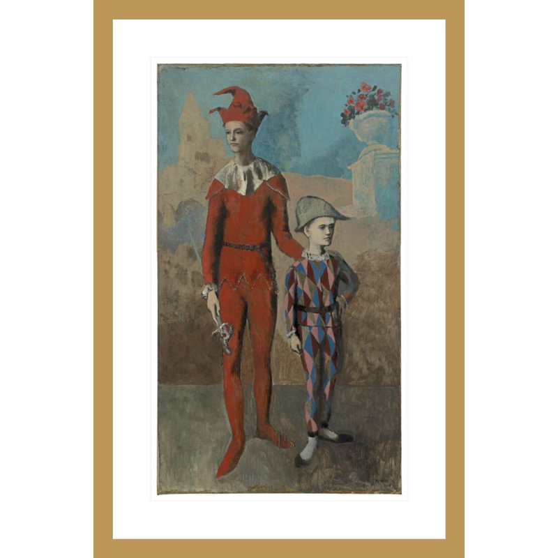 Acrobate et jeune arlequin par Pablo Picasso, impression giclée sur cadre, H 29,5 po x l 19,6 po