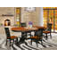 L'ensemble de table de cuisine 5 pièces pour 4 personnes comprend une table de salle à manger ovale avec rallonge papillon et 4 chaises, noir et cerise-25226573-49667081