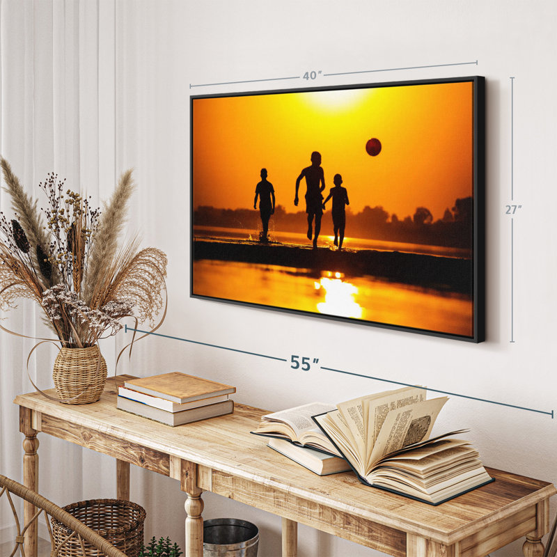 Impression sur toile Sunset Beach Soccer, H 27 po x l 40 po