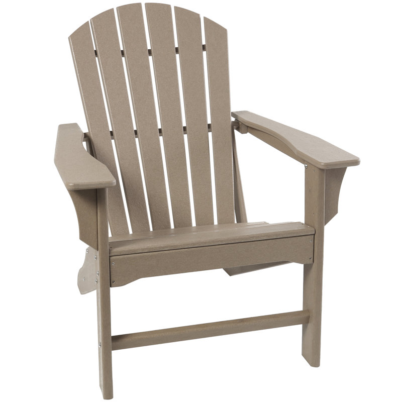 Resin Indoor Outdoor Adirondack Chair, Taupe