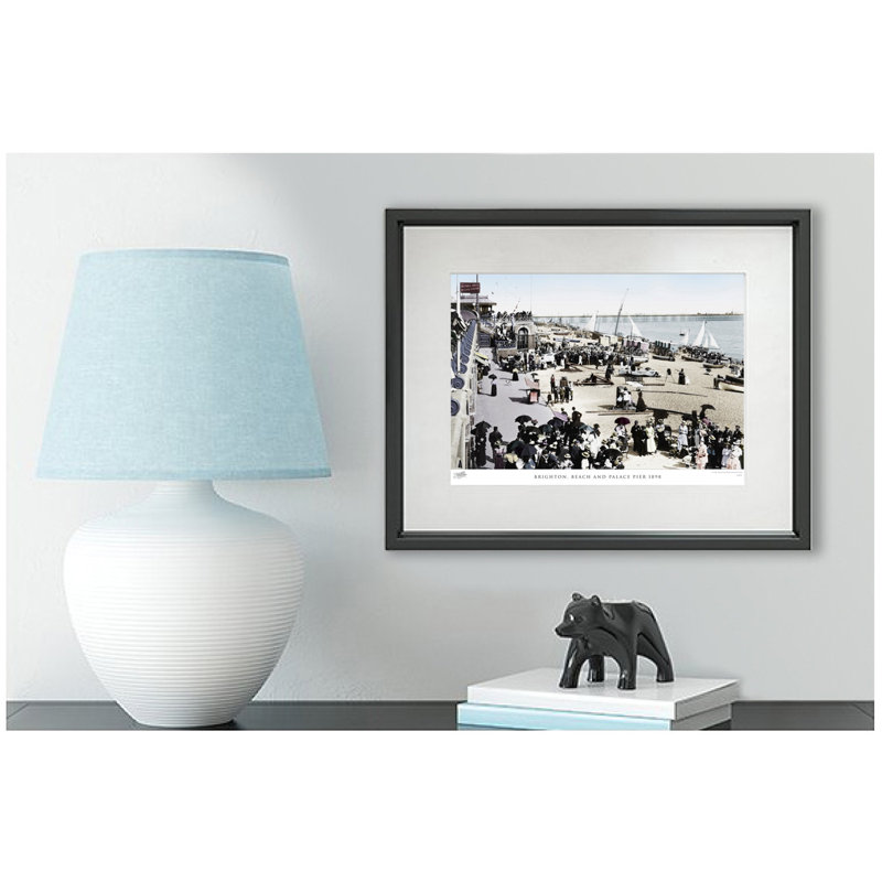 Brighton, Beach And Palace Pier 1898 by Francis Frith - Single Picture Frame Print, 45cm H x 60cm W x 2.3cm D