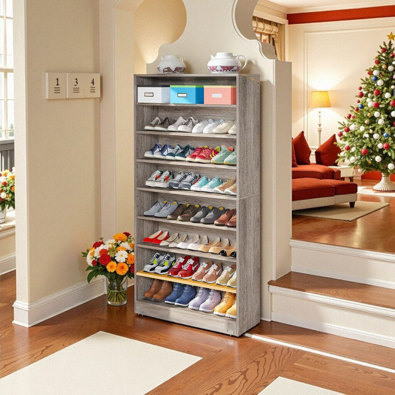 Armoire de rangement pour chaussures autoportante à 31 niveaux de 31,49 po en bois de qualité supérieure pouvant contenir 40 paires