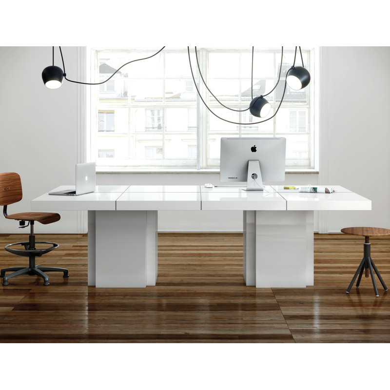 Laubestein Table Add-On Kit - Top & Pedestal Base, High Gloss White