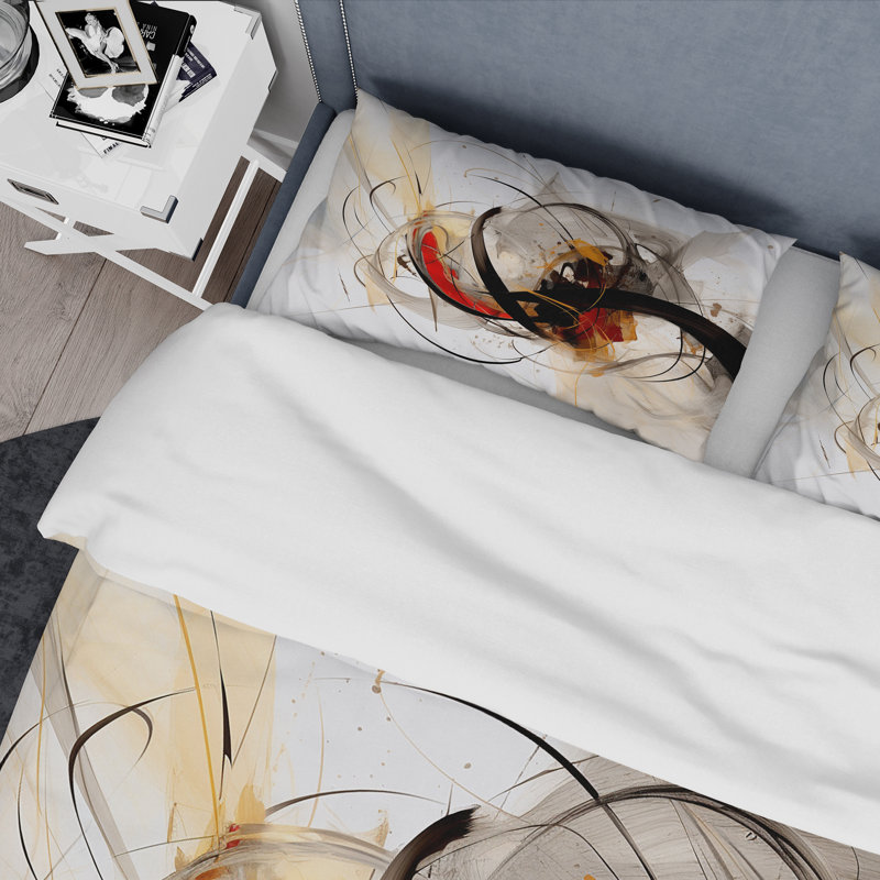Conversations with Destiny Dynamic Waves - Ensemble de housse de couette abstrait - Microfibre de polyester