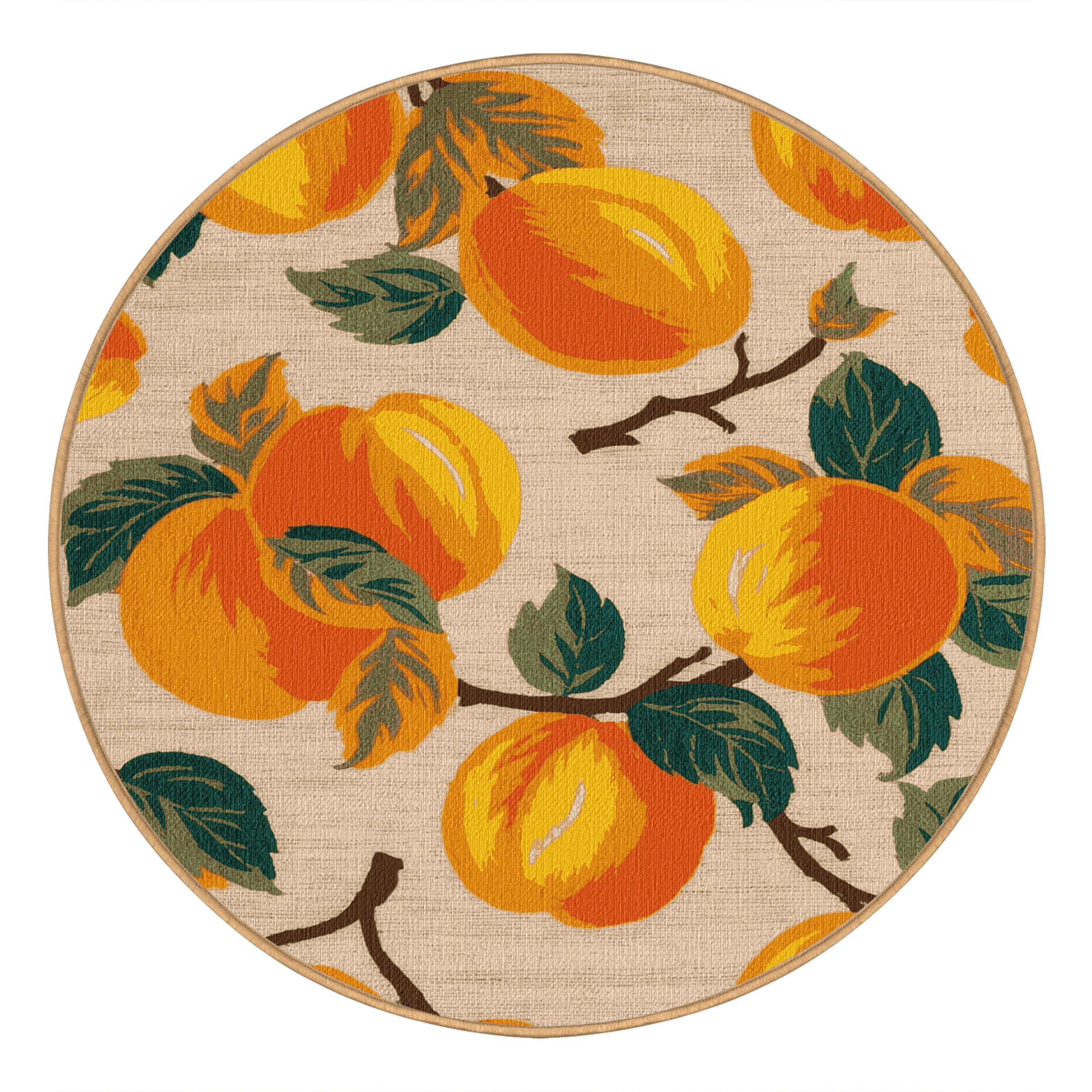 Dakota Fields Washable Apricot Fruits Area Rug | Wayfair