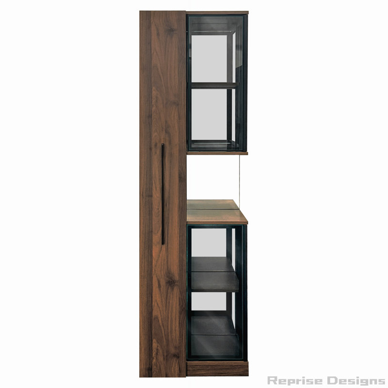 70" Display Cabinet with Glass Doors and Lights