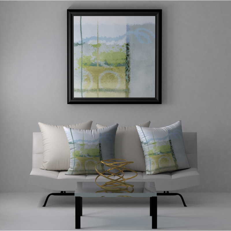 Abstract Throw Pillow, 20" H x 20" W