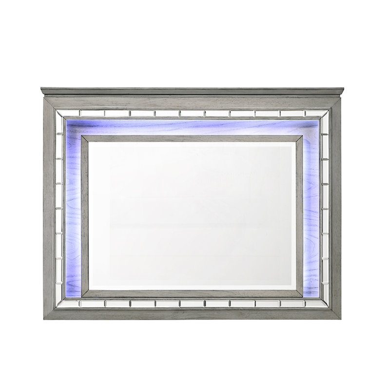 Light Grey Oak Finish Mirror