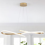 Catharinus 1-Light Modern Linear Geometric Integrated LED Chandelier Unique/Statement Chandelier