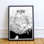 Kobe City Map - No Frame Print-2085113641
