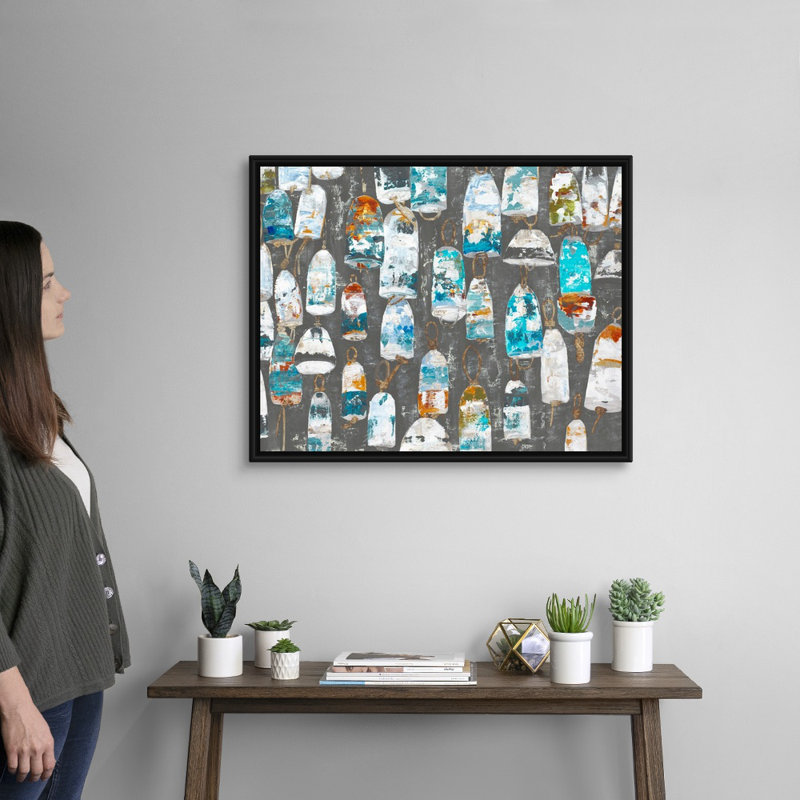 "Les bouées seront des bouées II" par Alexys Henry-reproduction d’art sur toile, H 26 po x l 32 po x P 1,75 po