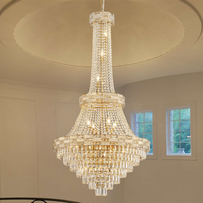 25-Light Dimmable Empire Crystal Chandelier