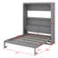 Lit escamotable polyvalent avec tablettes de rangement-336090375