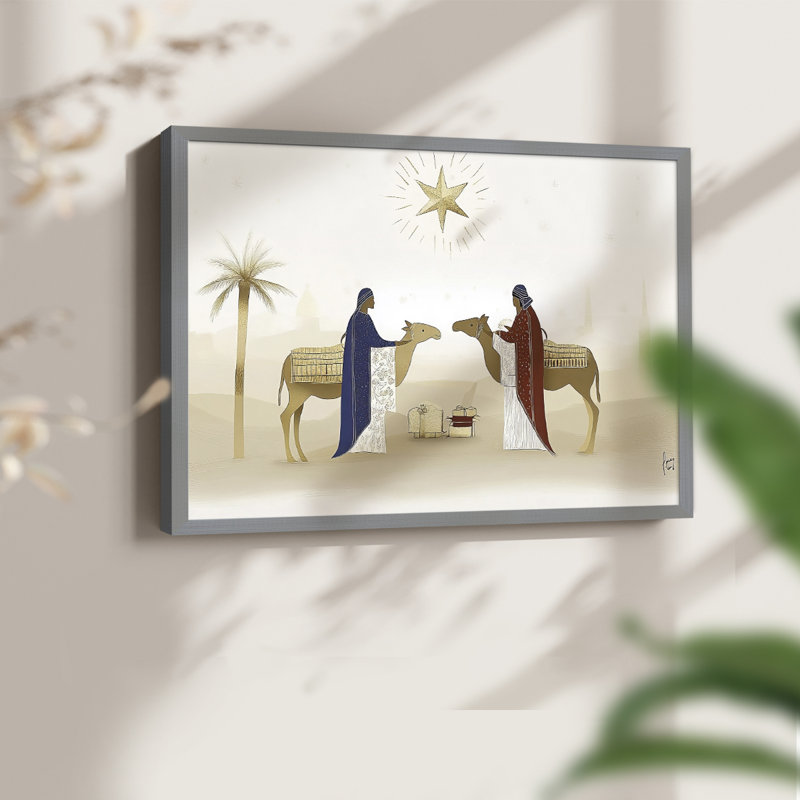 Chirstmas Art-CCXXXIV -Framed Print - Restickable, H 11 po x l 14 po, Gris