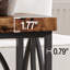 Console industrielle extra longue de 70,9 po, table de canapé étroite derrière le canapé avec tablettes de rangement ouvertes, table d'entrée rustique