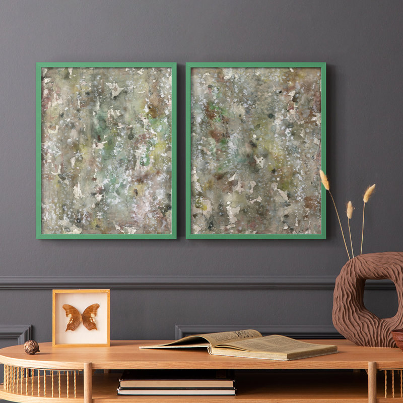 «Abstract Bark I», reproduction encadrée de qualité supérieure - prête à être accrochée - aucun clou requis - aucun clou requis
