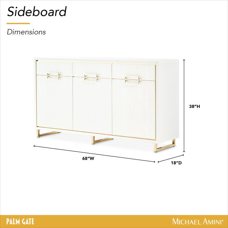 Palm Gate Sideboard - Cloud White