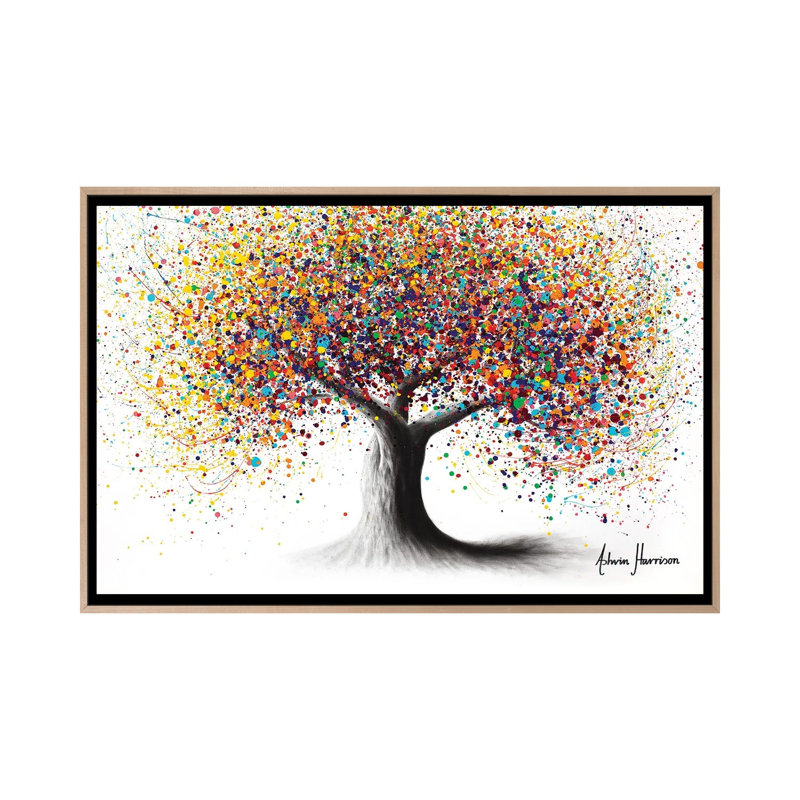 Print on Canvas, 101.6cm H x 152.4cm W x 3.81cm D, Oak Floater Framed