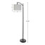 Lampe sur pied Arc - Lampe sur pied moderne de 63 pouces de hauteur avec abat-jour en lin et ampoule DEL - Lampe pour décoration de chambre à coucher, de bureau à domicile ou de salon