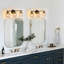Éclairage pour meuble-lavabo en verre craquelé - 3 lumières noir mat et doré, direction réglable, luminaire à intensité variable E26-197285592-197285591