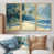 Toile avec cadre flottant or