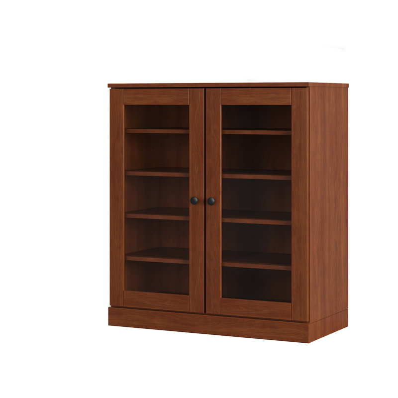 Armoire de rangement pour chaussures 100% en bois massif avec portes réglables et rangement pour chaussures empilable, l 32 po x H 35,75 po