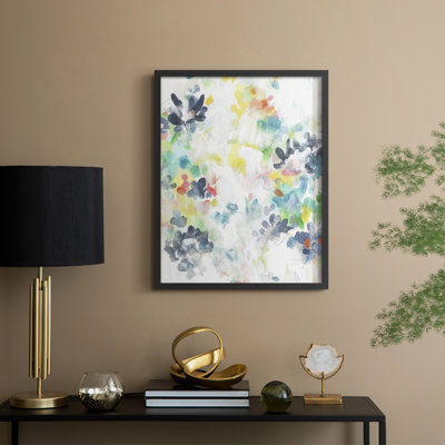 «Wall Flower Patterns II», reproduction encadrée - bois massif