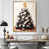 Toile avec cadre flottant or