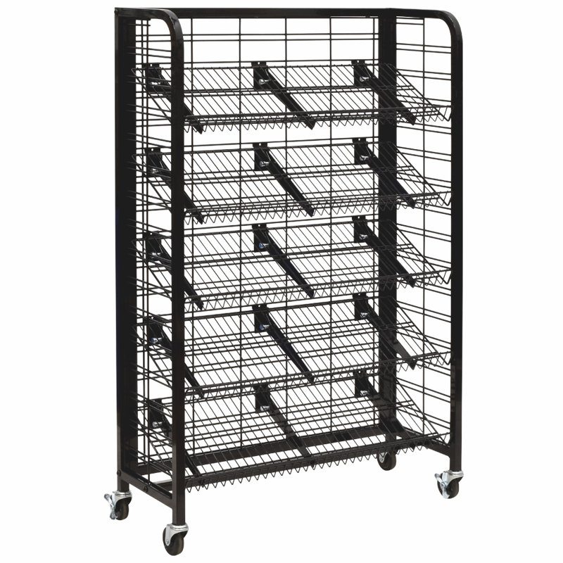 36" W X 52" H - Mobile 5-Shelf Adjustable Retail Display Rack