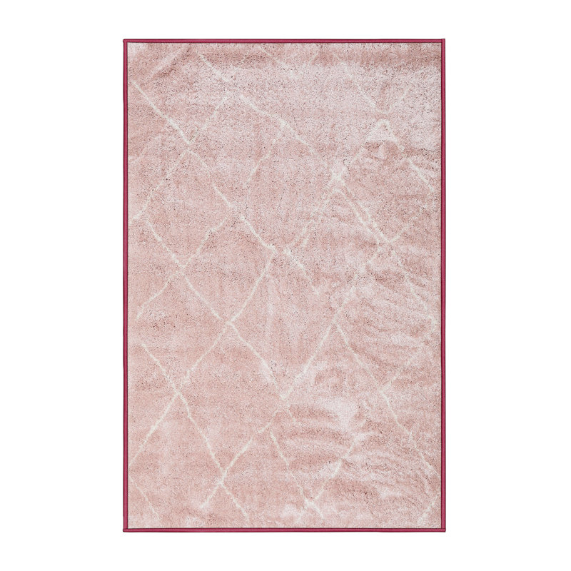 Tapis géométrique rose, Rectangle 5 pi x 7 pi