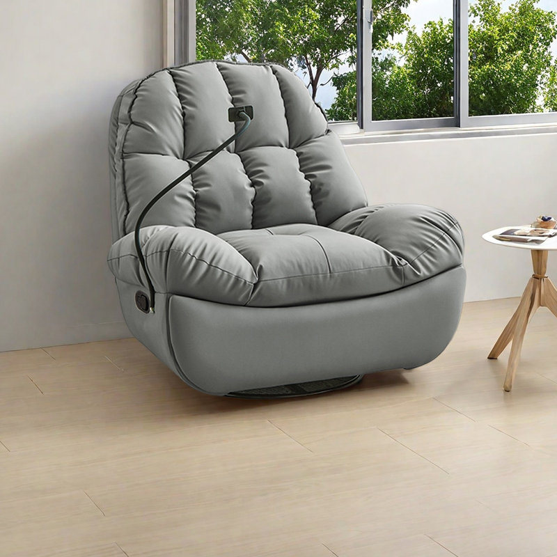 Ergonomic Recliner Chair with Phone stand, Gray