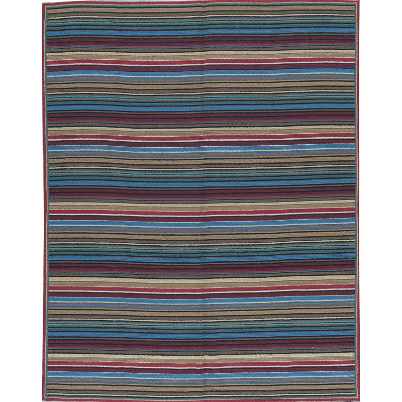 Hand-Knotted High-Quality Multi-Colored Area Rug