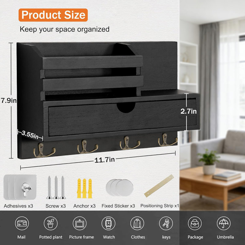 Wall 8 - Hook Coat Rack