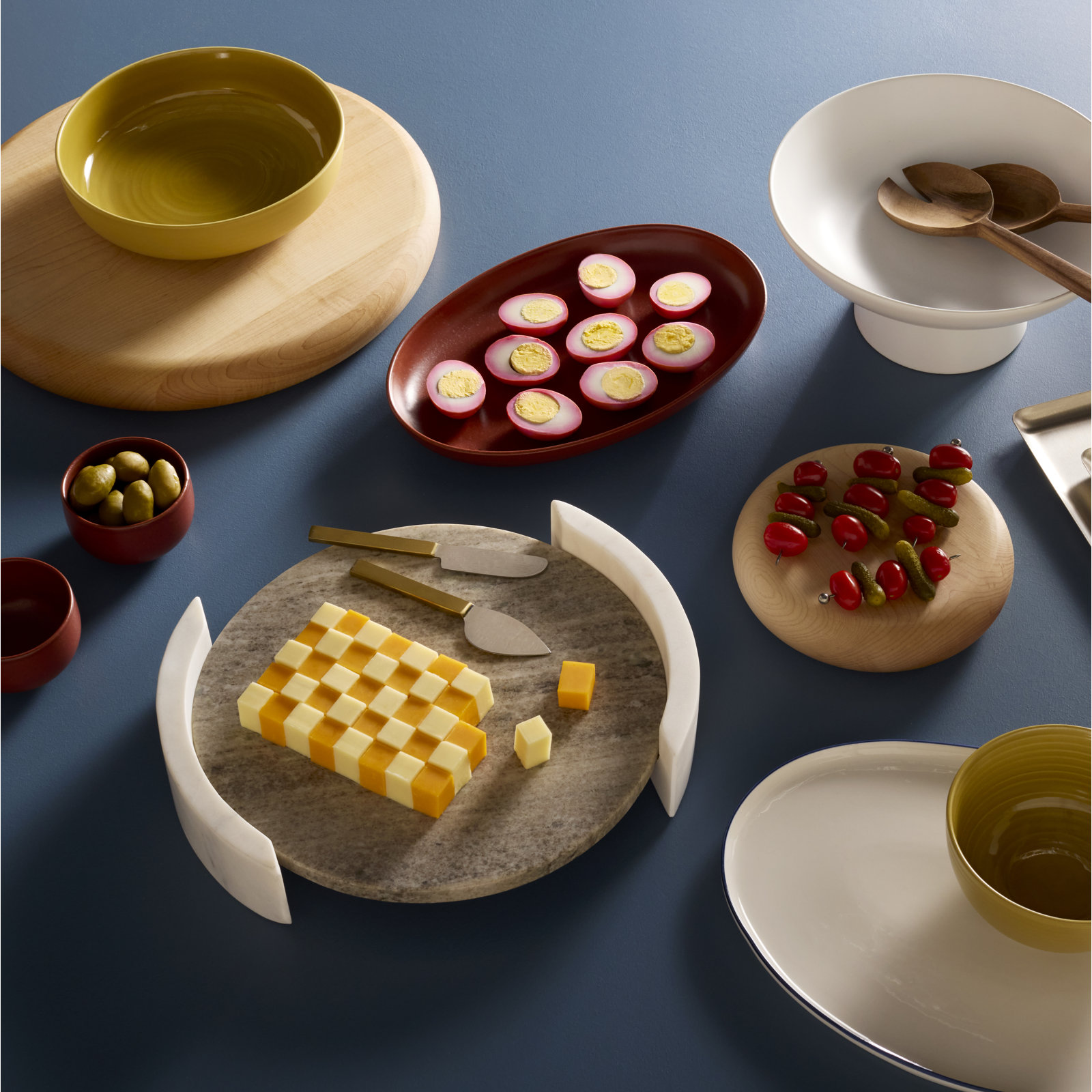 Essential Stoneware Dinnerware Set, Mustard